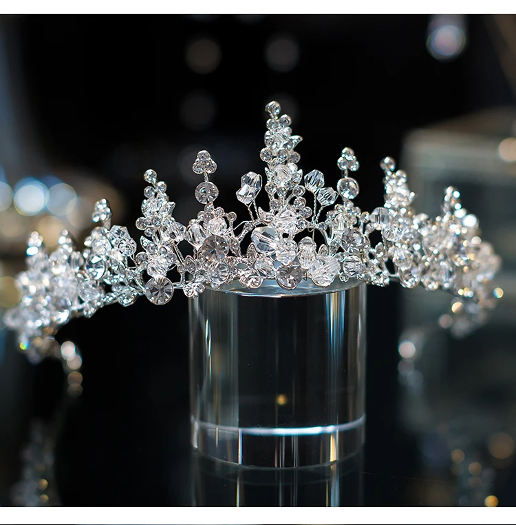 QUEENS GOWN  crystal hair accessories bridal crown wedding  head piece