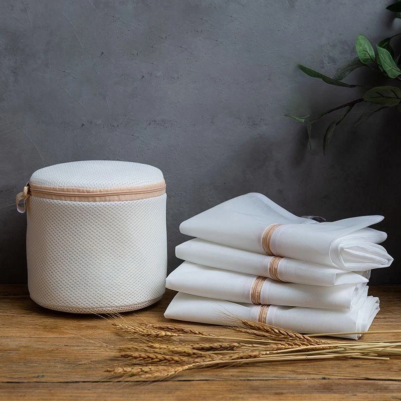 Custom Printing Antibacterial Reusable Washable Polyester Small Mesh Laundry Bag For Bra Sock Clothes With Zipper