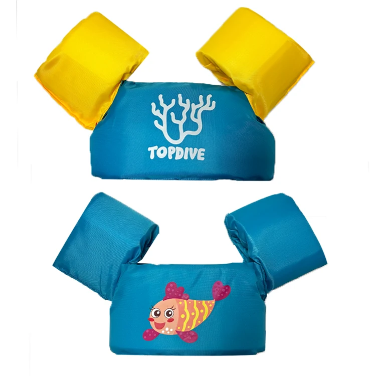 Wholesale Kids Cartoon Life Vest Boys Girls Arm Ring Floats High Buoyancy EPE Foam Armlets Swim Circle Safety Life Jacket