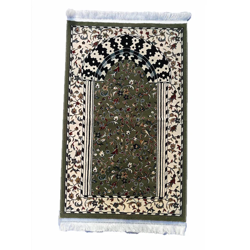 Wholesale Islamic Memory Foam Embossed Muslim Backrest Prayer Rug Pocket Foldable Prayer Mat