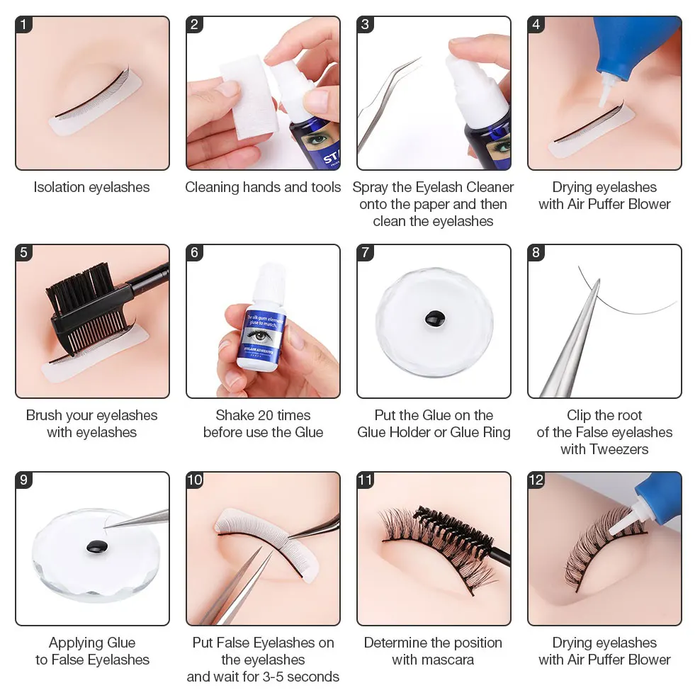 
Private Label Lashes Box Individual Extensions Tool Professional Eyelash Extension Kit 