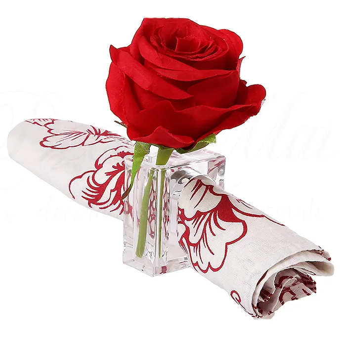 Прозрачное кольцо для салфеток, ваза, акриловый держатель для салфеток