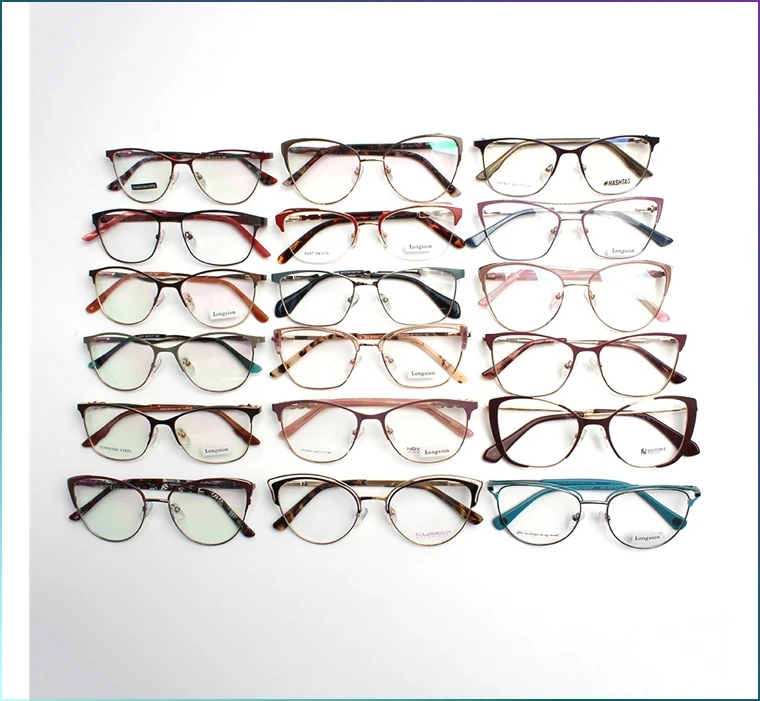 Assorted Eyeglasses Metal Frame Stock Ready Optical Eyewear Designer Spectacle Frames For Shop Blue Light Blocking Glasses