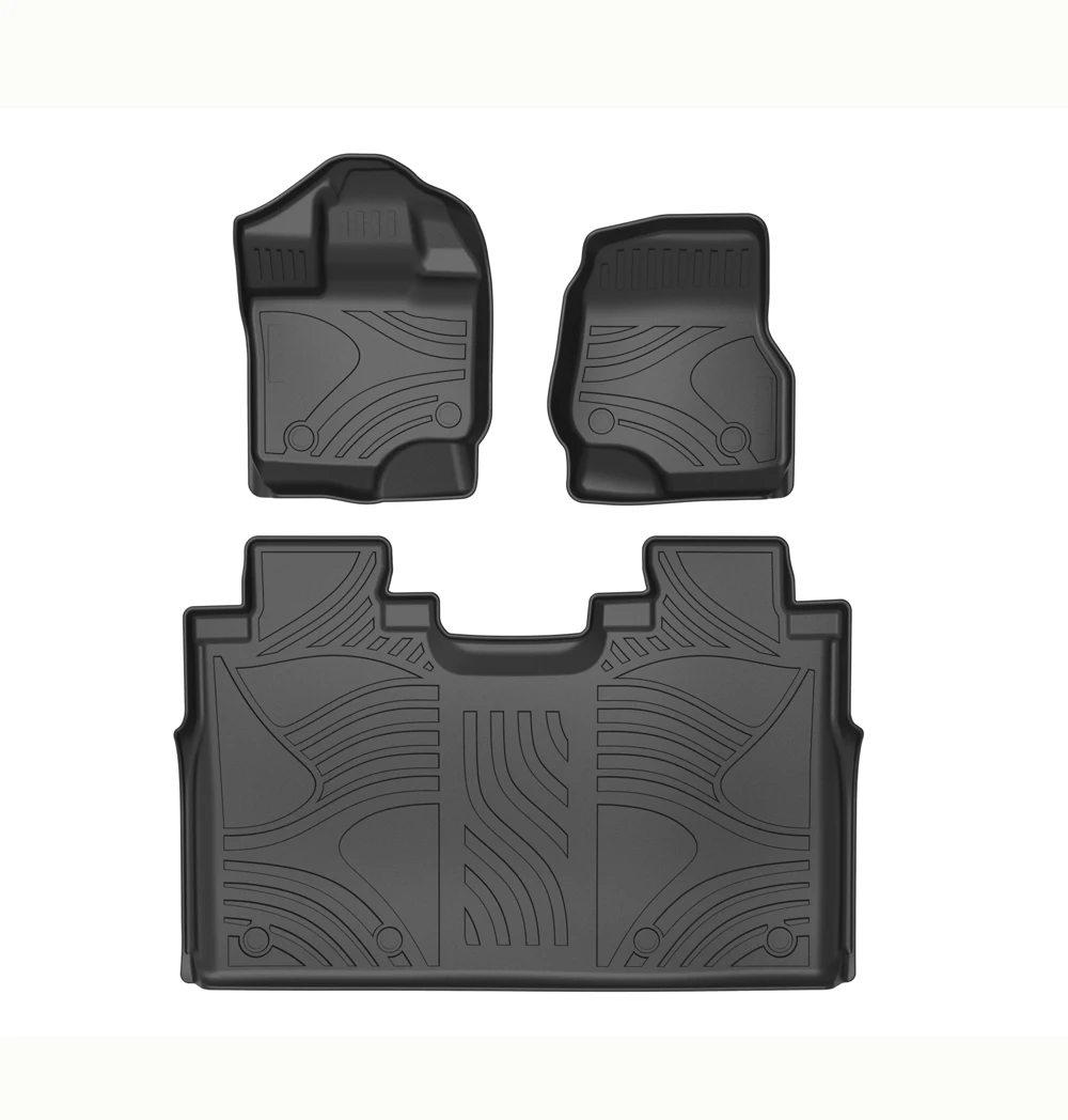 High Quality Waterproof Durable 3D TPE Car Floor Mats For Ford F-150 Crew Cab Foot Pad 2015-2020
