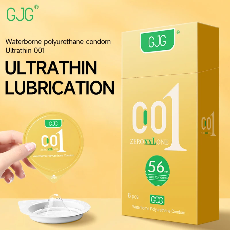 latex condom Polyurethane foreign trade section 6 pack condoms 001 ultra-thin water-based condoms