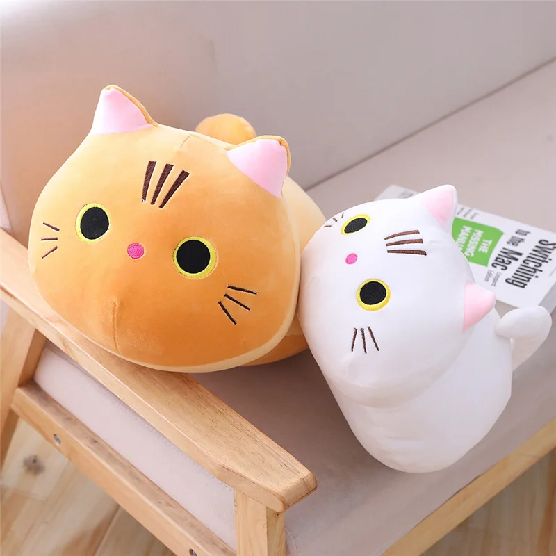 Милый котенок плюшевая игрушка мягкая аниме Колонка Подушка кошка подушка детская Роскошная спальная длинная кровать