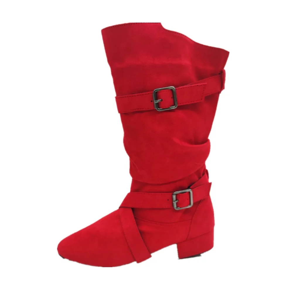 Hot Selling Grey Red Black Yellow Low Heel  Suede Fabric Sole Women Dance Boots Salas Ballroom Lady Dance Shoes