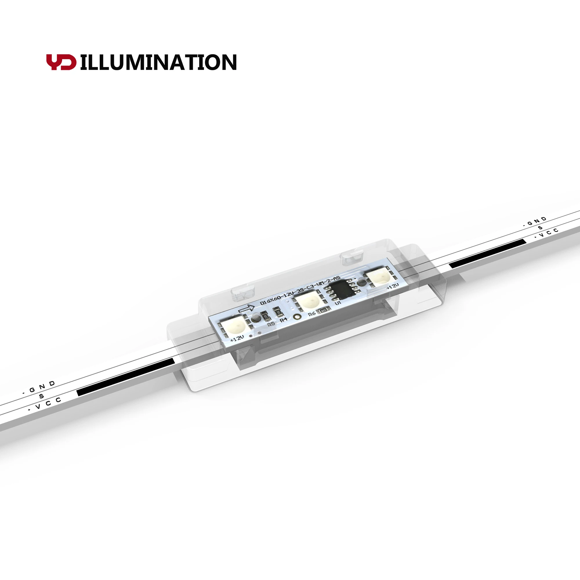 Ip68 point light full colorsquare shape 12V led pixel string landscape lighting