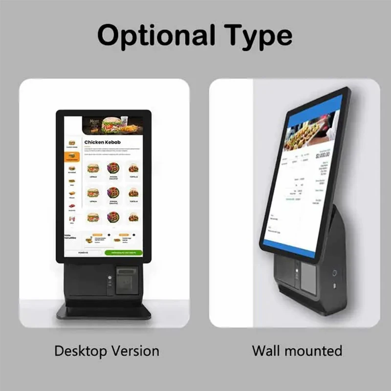 Cash register kiosk touch monitor screen 1920*1080 IPS all in one pos Android  11/Windows10 pos machine with thermal printer