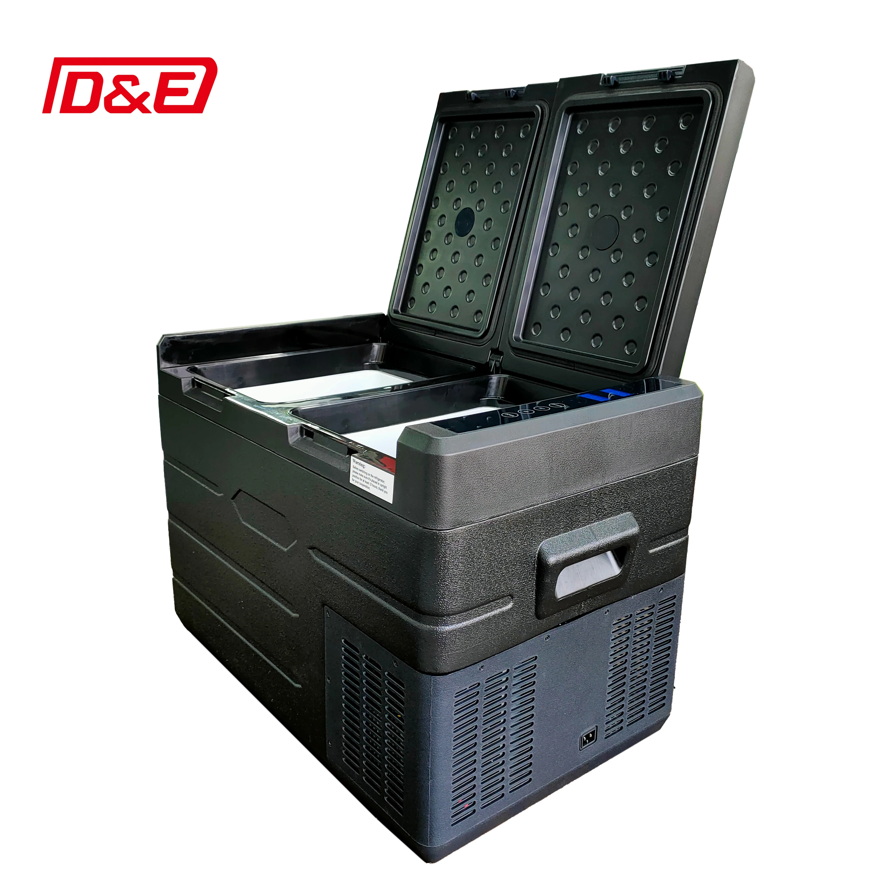 High Quality 12V 24V Compressor 35L Dual Zone Mini Car Fridge For Food Fruit Drink In Truck RV Van