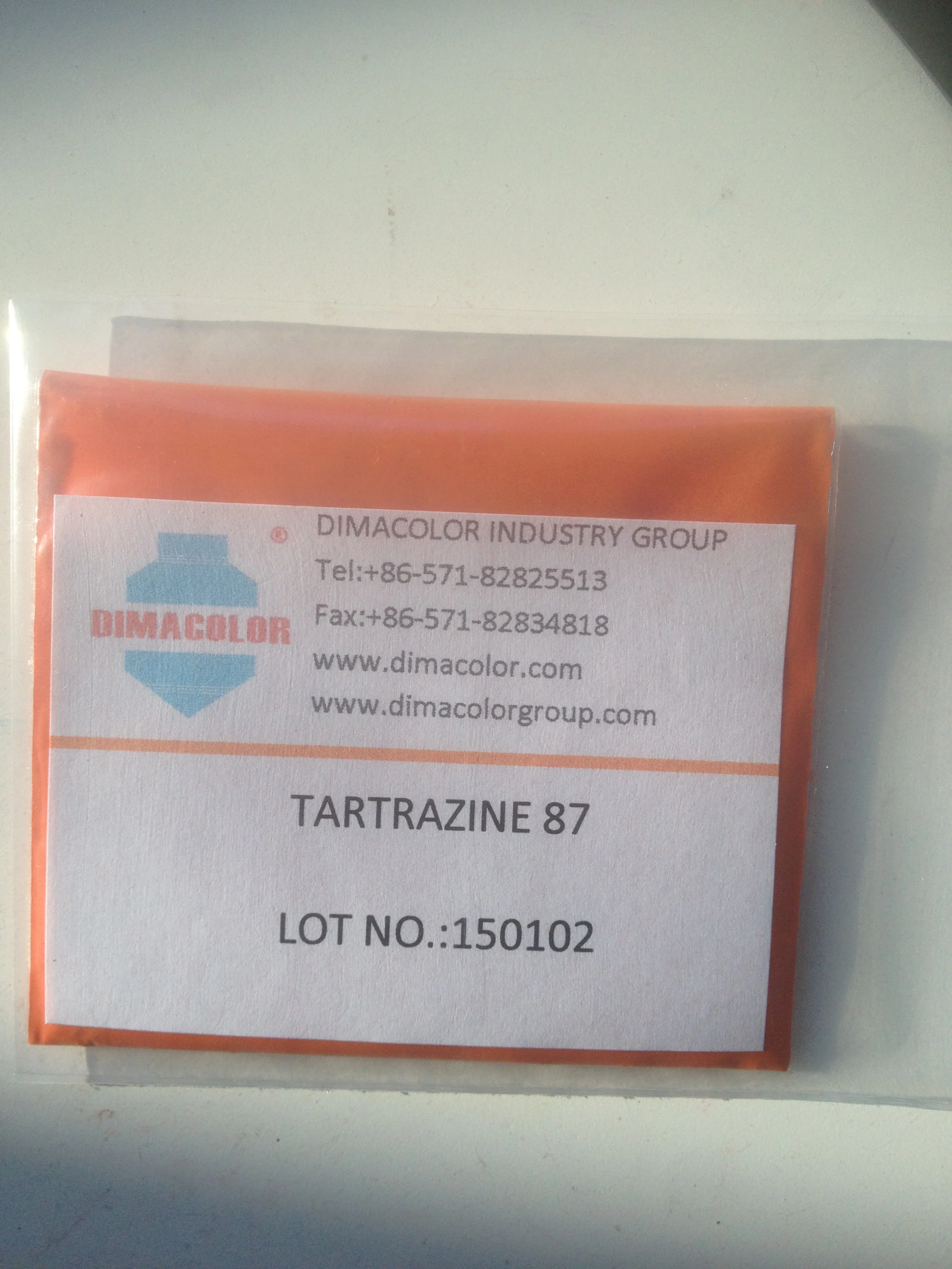 Tartrazine  lemon yellow  for colorant additives