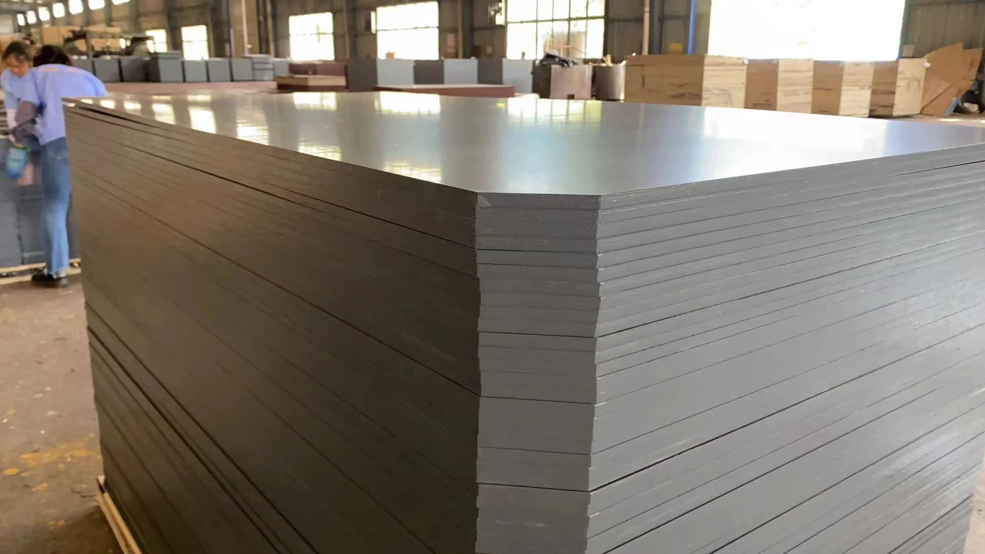 18mm Green PP Polypropylene Plastic Film Faced Plywood for Concrete Shuttering Formwork