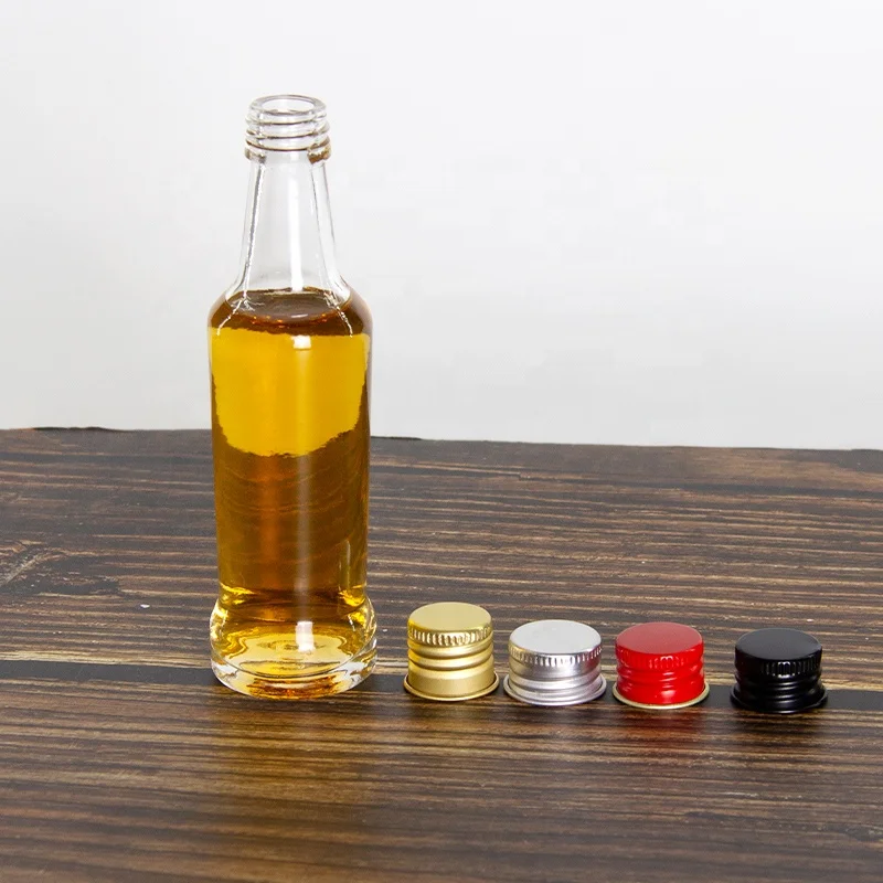 50ml 100ml Alcoholic beverage juice drinks liquor wine whiskey small mini glass bottle with lid
