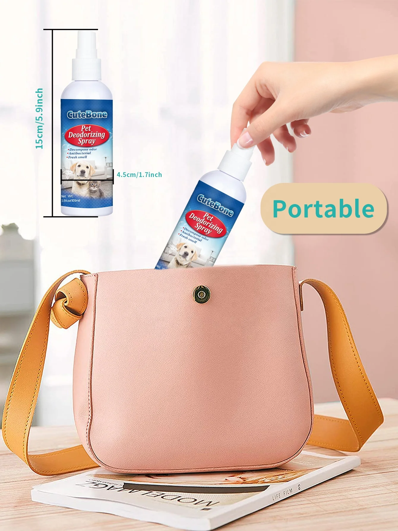 CuteBone Customized Pet Deodorant Spray for Carpet and Sofa Pet Deodorizer Spray Dog Cat Deodorizer Spray