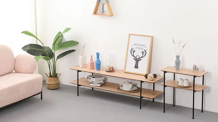 Modern Custom Designs Simple living room furniture shelf MDF painting shelf