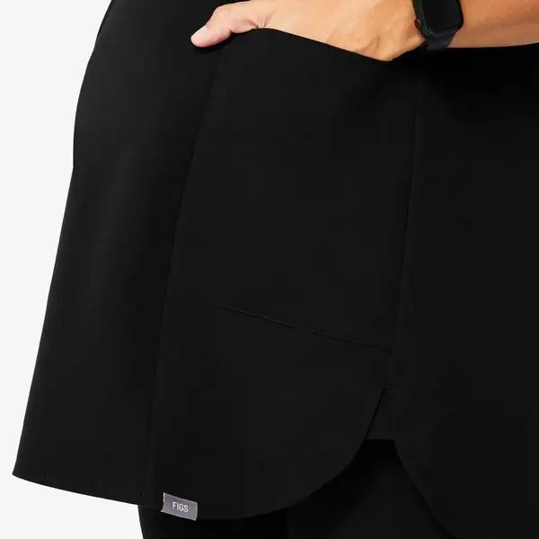 
V- neck Wholesale Black Color Skin-friendly Easy-care Women Nurse Uniform Maternity Design Scrubs 