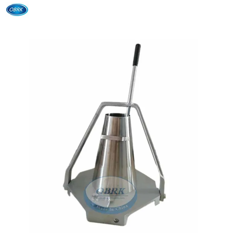 Китайский уплотнительный конус для бетона из нержавеющей стали полный набор испытательный аппарат уплотнения конуса с ковшом и штампованным прессом