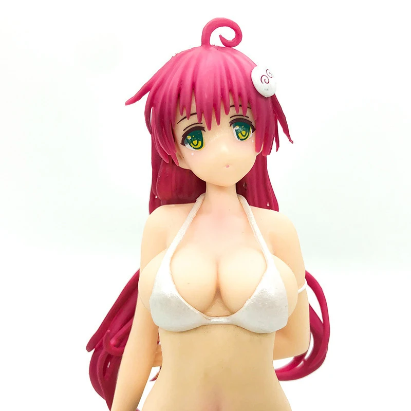 PVC Standing Swimsuit Sexy Girl Staute Action Figure 22cm Cutie Girl Ru Anime for Adult Lala Pretty to LOVE Amiami