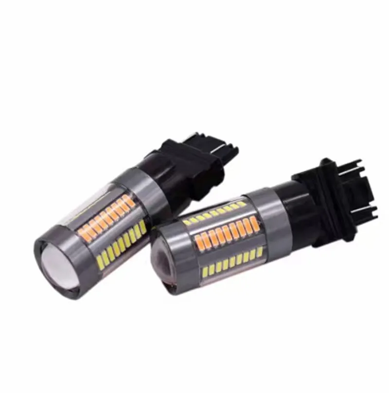 Белый желтый 4014 1157 7443 66Smd авто светодиодный сигнал поворота Стоп-сигнал 3157 светодиодные лампы переключения