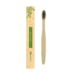Wholesale disposable custom independent bamboo handle soft brush 100% organic bambu toothbrush