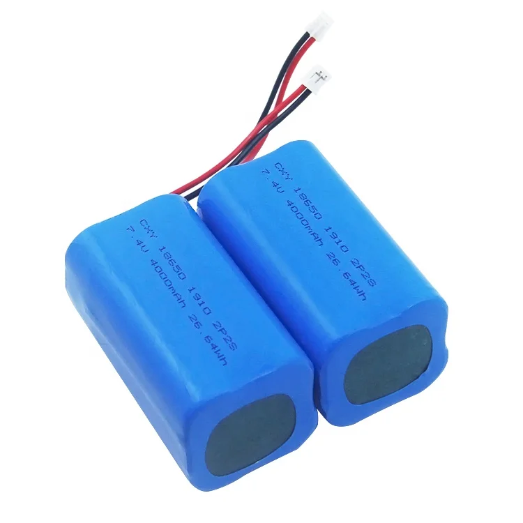 
Real capacity 4000mAh 7.4v 18650-2S2P rechargeable lithium ion battery pack for robot 