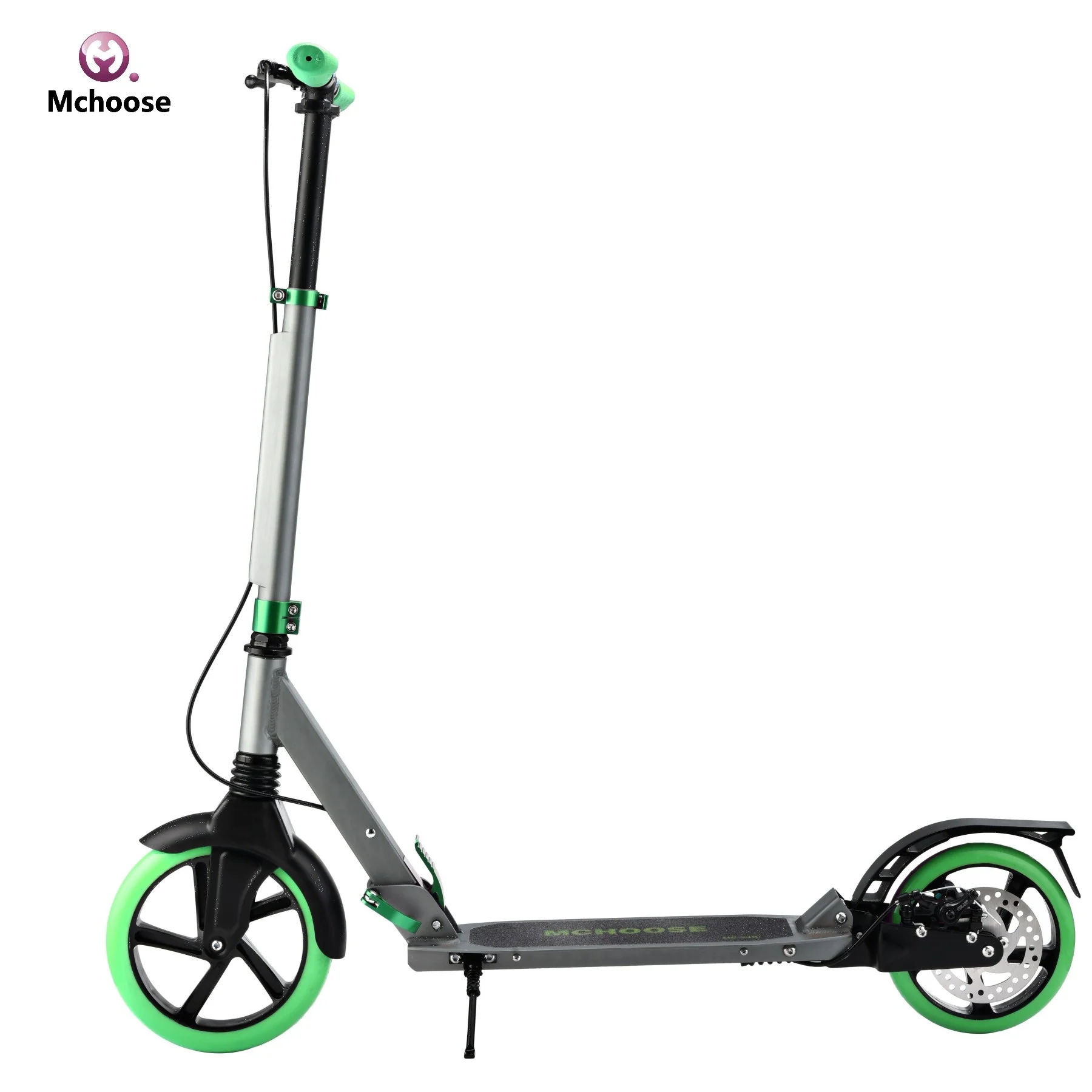 9-Inch Double Suspension Kick Scooter with PU Wheels Aluminum and Steel Material for Poland