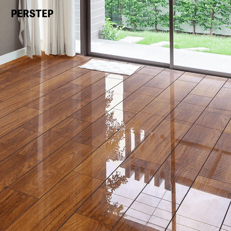 Low Price 7mm 8mm 10mm 12mm High Class Very Shiny Waterproof Laminate Flooring Engineered Wood Flooring
