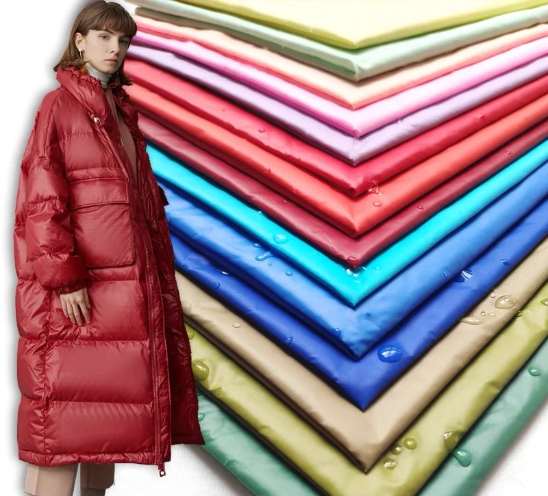 380T нейлоновая тафта водонепроницаемая пухонепроницаемая ткань для уличной пуховой