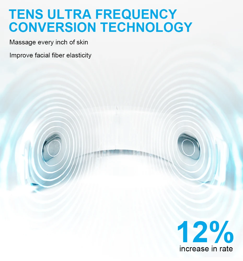 RF Microcurrent V Face Shaping Facial Massager Light Therapy Reduce Double Chin Beauty Apparatus