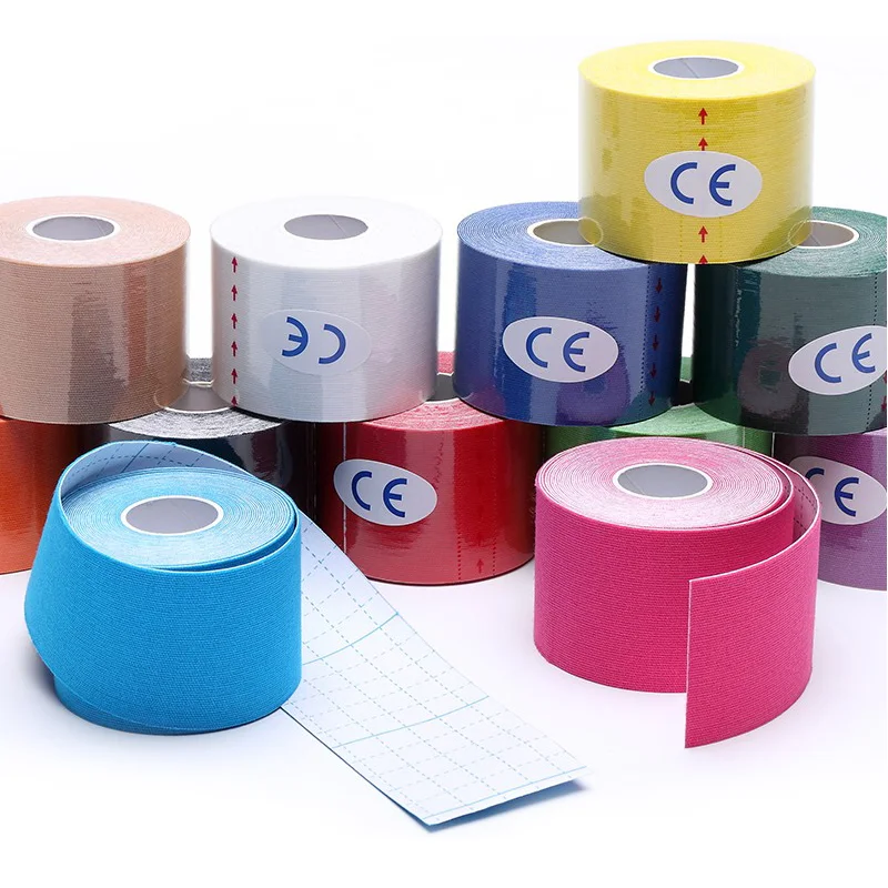 Fully Certified High Quality Cotton Waterproof  Hypoallergenic pre cut kinesiology Kinesio Kynesio Sports Muscle Tape