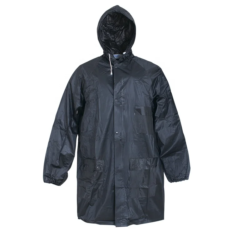 Водонепроницаемый черный дождь куртка плащ производитель