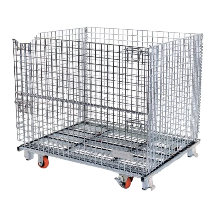 Supermarket Wire Dump Bin Metal Steel Wire Mesh Basket Cage