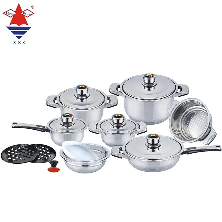 Hot Sale 6-Piece Stainless Steel Cookware Set Modern Design Kitchenware Soup Cooking Pot Cheap Price Milk Pot for Home Use