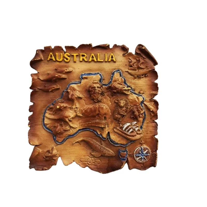 Australian travel decorative crafts resin painted magnetic refrigerator magnets