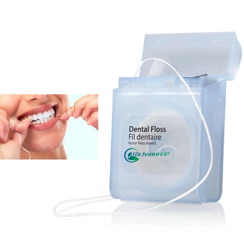 High quality  Dental floss 50m plastic box floss dental nonbiodegradable packing Dental Floss