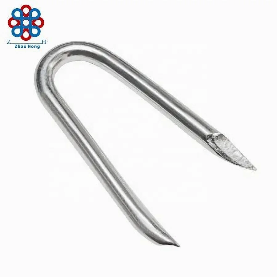 U-образные заборные скобы/оцинкованные U-образные гвозди/U-образные штапельные гвозди для деревянного столба, электрический забор, фиксирующий колючую проволоку