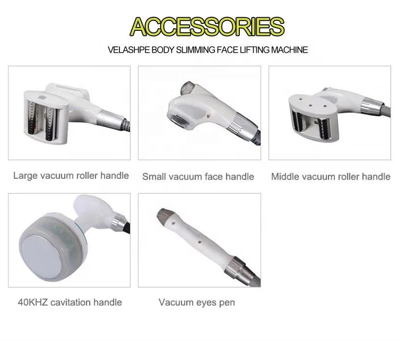 2021 Best selling 5 in 1 V NINE Shape Vacuum Roller Slimming Machine Vacuum Roller RF Cavitation Massage Machine