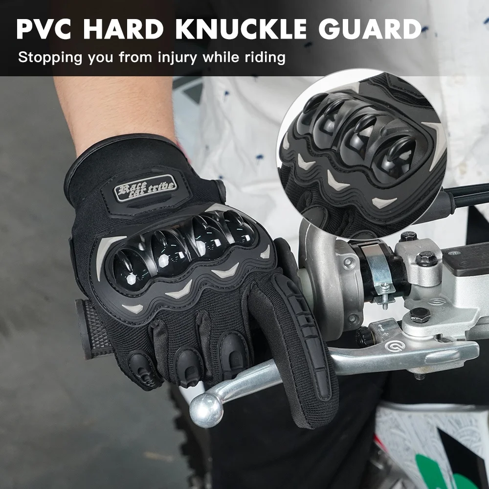 Men Summer Touch Screen Breathable Powered Motorbike Racing Riding Bicycle Protective Gloves Summer Motorcycle Gloves