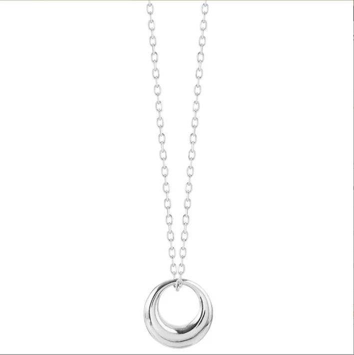 MAXERY 925 sterling silver 2022 new geometric circle necklace female clavicle chain gold necklaces
