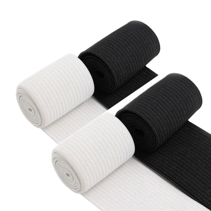 Yadav Custom 40mm Wide Black Strong Woven Elastic band