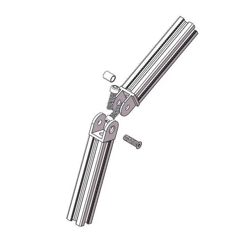 2056 20B Zinc Pivot Joint top quality metal connecting brackets Pivot Joint for industrial aluminium profile Corner Angle Joint