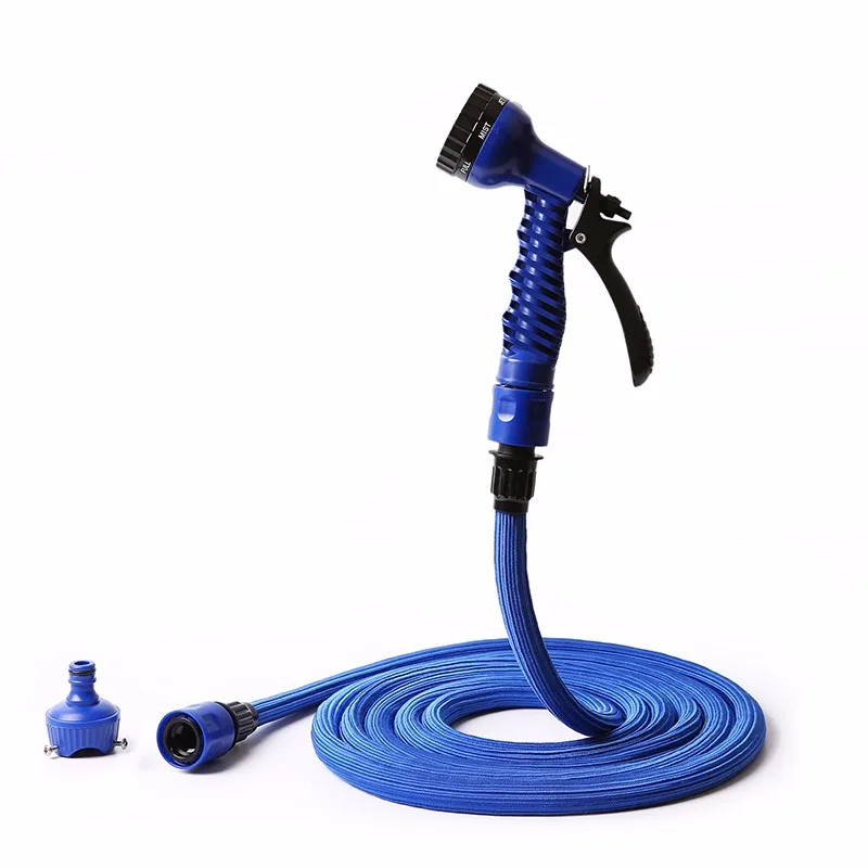 Triple layer latex with Solid Plastic Fittings 7 Function Sprayer 50ft expandable extensive water garden hose
