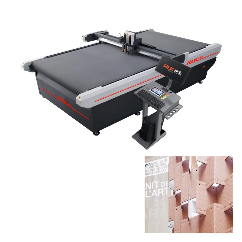 digital oscillating knife paper cutting plotter flatbed corrugated cardboard cutting table