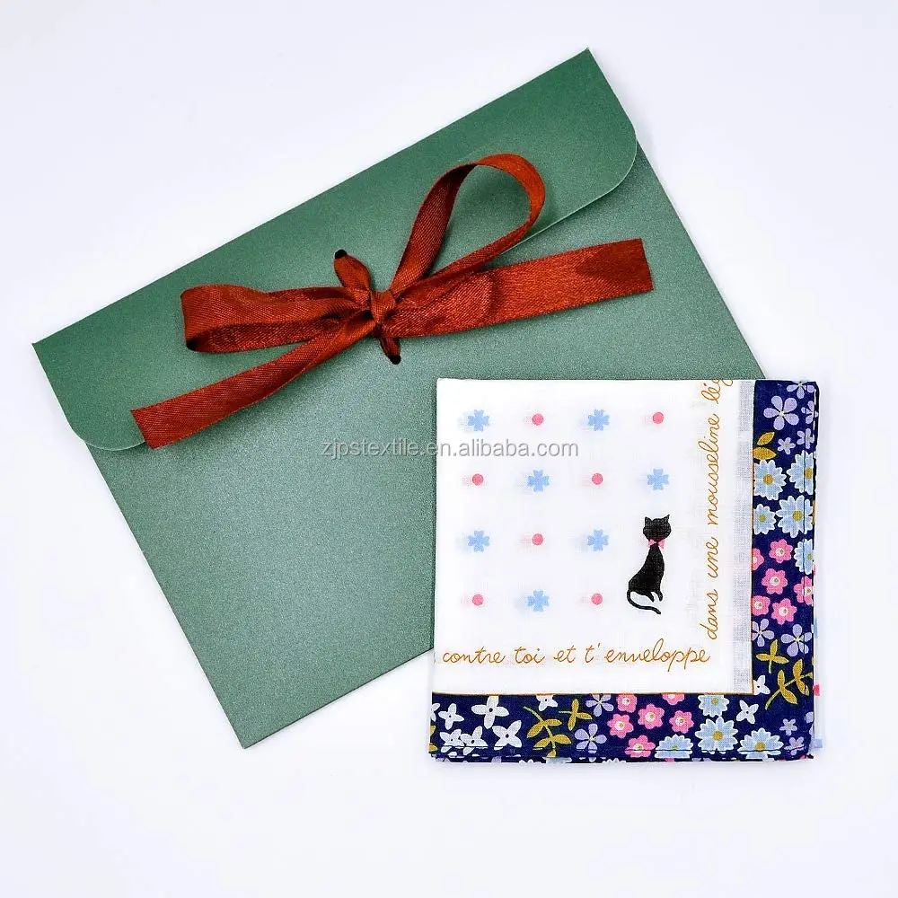 
Профессиональный Фабричный роскошный изящный 100% хлопковый высококачественный Женский мягкий носовой платок с индивидуальным логотипом 