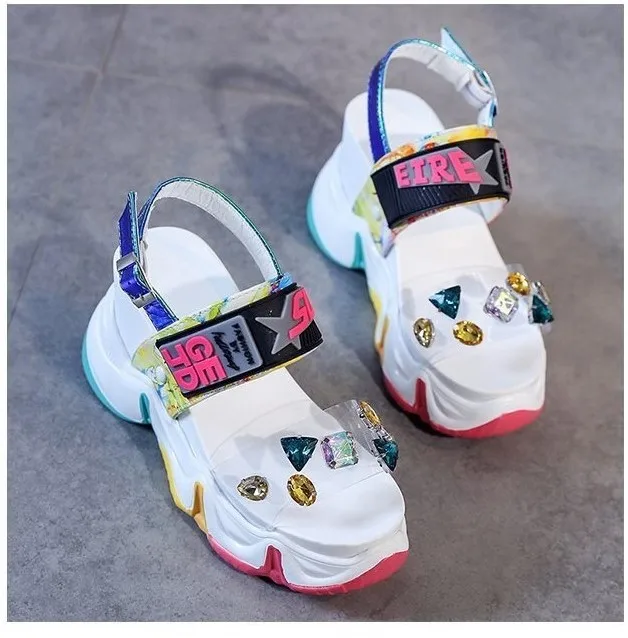 
2021 Fashion Platform Sandals Women Shoes Summer High Heels Ladies Casual Wedge 