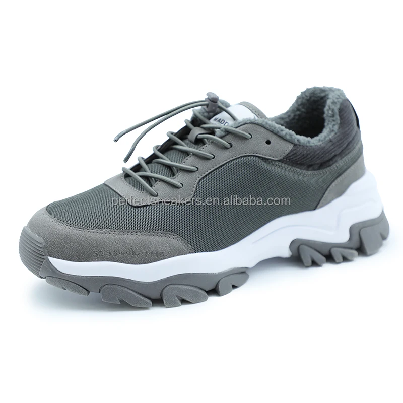 Rugged Design Hiking Footwear Suede Upper Running Shoes Good Grip Anti-slip Sole Hot Selling Durable Soft Running Sneakers