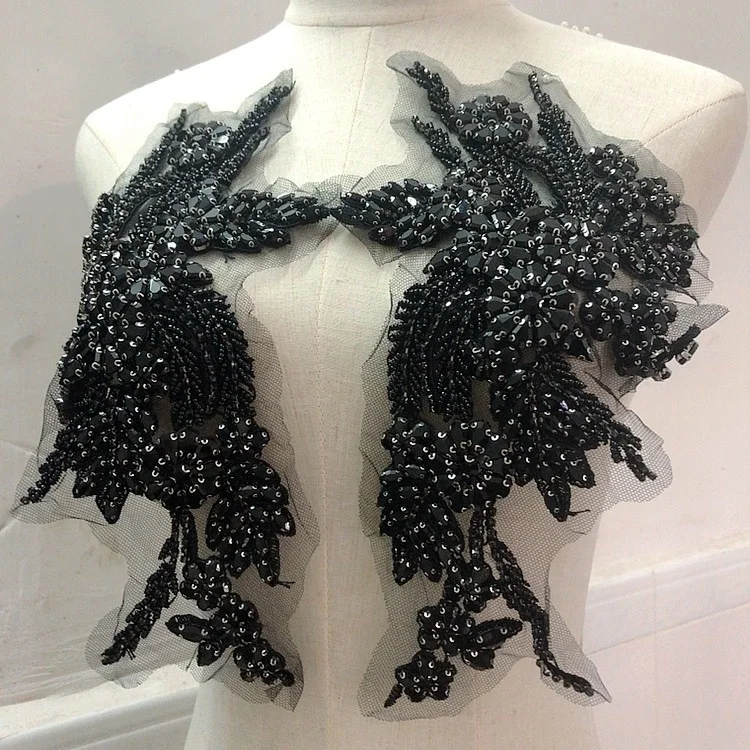 Ручной работы вышивка бисером стразы аппликация из страз шьют/утюга на свадебную вышивку текстиль патчи