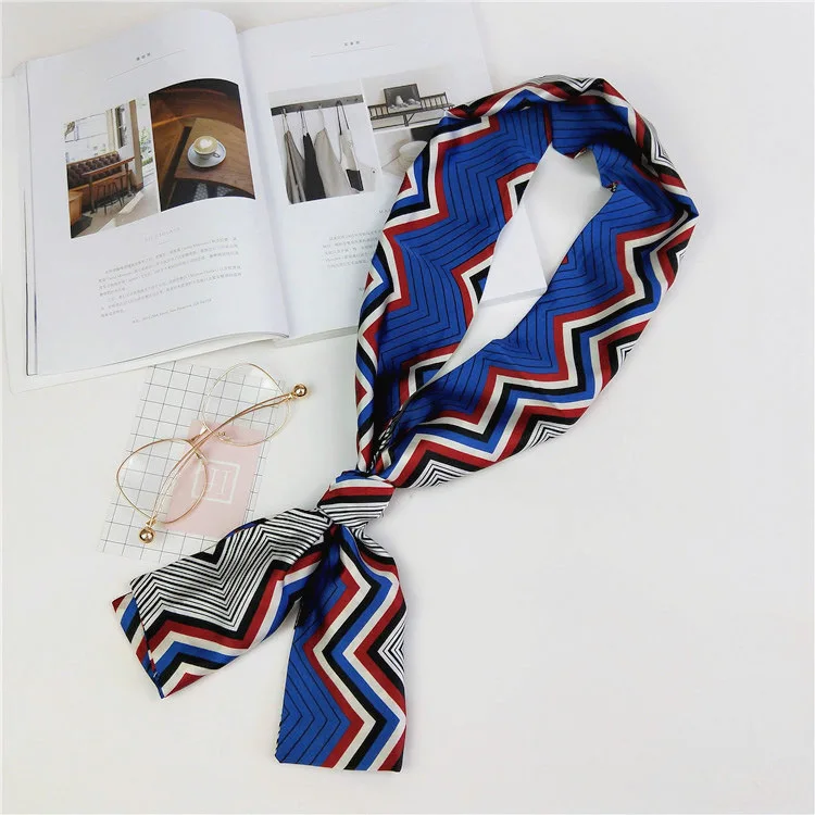
Small scarf female long spring and autumn tie scarf professional neck satin silk scarf 