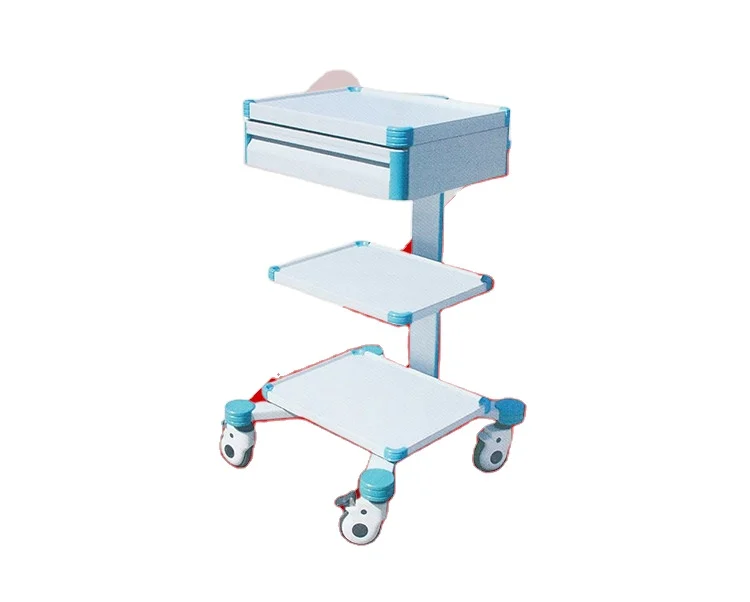 Simple and Light Weight Adjustable Height Doctor Nursing Medical  Workstation Cart Trolley