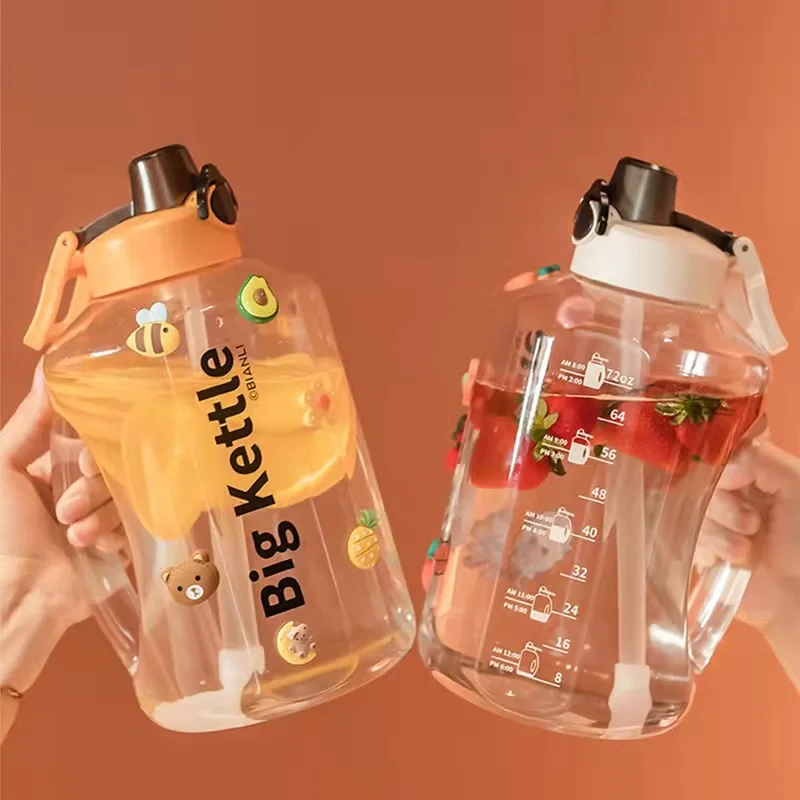 Чашка водная Мужская Спортивная, очень вместительная, 2 л, устойчивая к высоким температурам, с защитой от падения, для фитнеса и активного отдыха